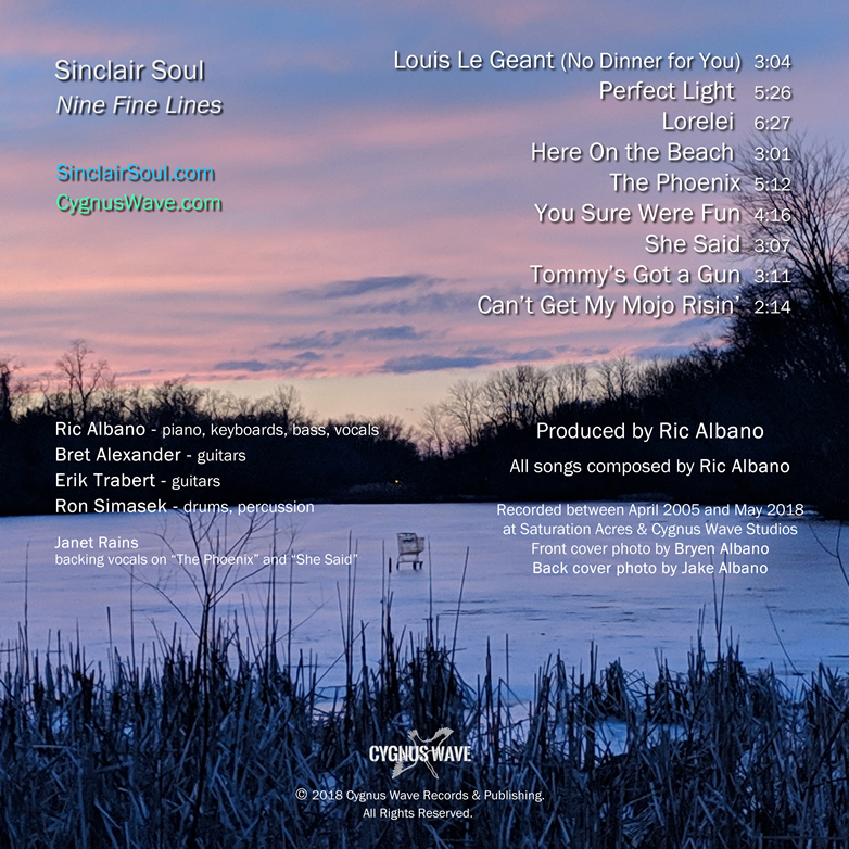 Nine Fine Lines back cover